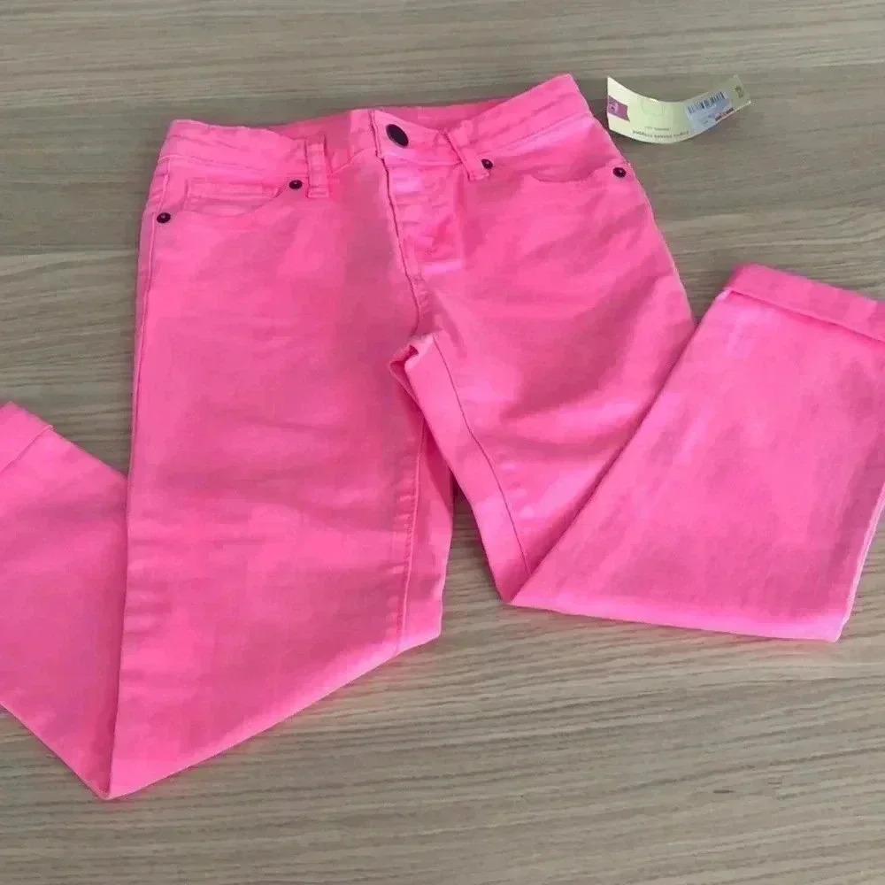 🆕Cherokee Super Skinny Cropped Jeans Neon Pink 10🆕